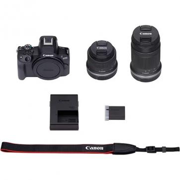 EOS R50 ダブルズームキット ブラック★Canon春のキャッシュバック―フォトライフ応援キャンペーン―対象商品 3月8日〜5月7日★