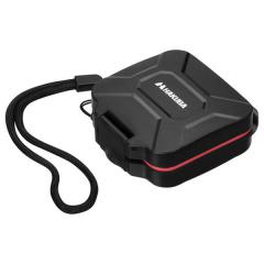 ハードメモリーカードケース SD4枚収納 SD/MicroSDカード用　レッド